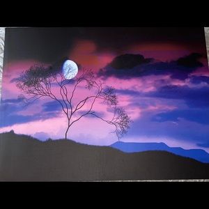 Moon sundown painting